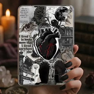 Black Heart Red Blood Kindle Grip Dark Romance Magnetic Holder Gothic Magsafe Phone Kindle Accessory