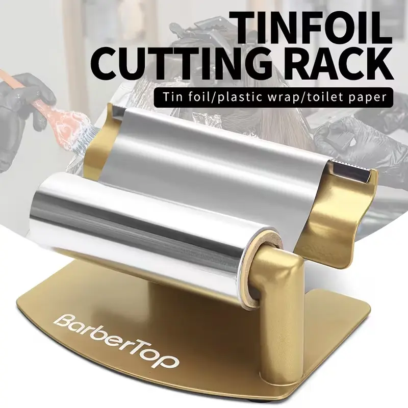 1 piece of ergonomic handle hair dye foil cutter - a heavy-duty salon grade hair cutting tool for precise hair dyeing, with a durable black design for salons - an ideal holiday gift for hairstylists and families (gold/black optional) tiktokshopspringglowu