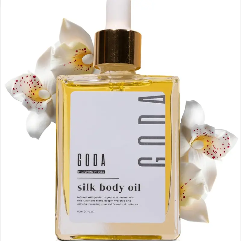 Women's Silk Body Oil - Liquid Firming Anti-Aging Moisturizing Formula, Organic Scented Premium Skincare for Crepey Skin Hydration After Shower