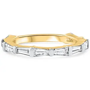 1 1/5Ct Tapered Baguette Diamond Wedding Ring 14k Gold Lab Grown