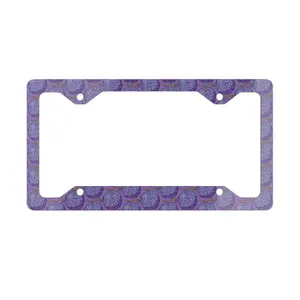 Gomu Gomu No Mi! Purple Devil Fruit Metal License Plate Frame - One Piece Anime Car Decor