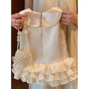 NewGirls' summer dress, new stylish high-end princess tank dress, lightweight