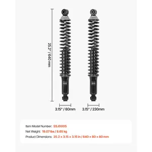 VEVOR Rear Shock Absorber Strut Assembly, 2Pcs Shock and Strut Assembly with Coil Spring, Fit 2000-2006 Chevrolet Suburban 1500, 2000-2006 Chevrolet Tahoe, 2000-2006 GMC Yukon, Replace for OE 58639