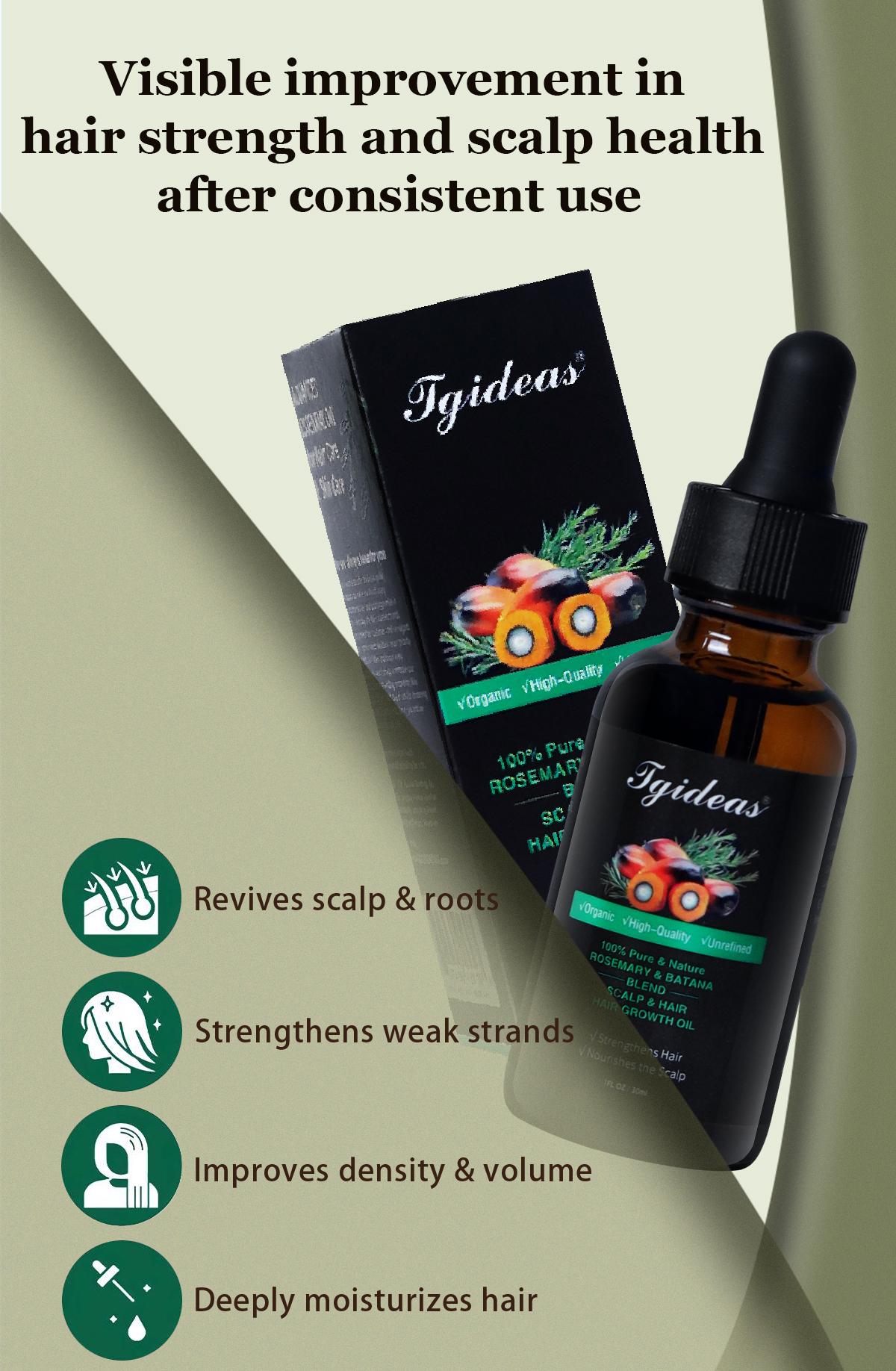 Tgideas Rosemary & Batana Oil -Blended with Jojoba & Argan Oil-Organic Essential Oil forHair Haircare Daily Repairing Restore Moisture Vitamins Tgideas Rosemary & Batana Oil -Blended with Jojoba & Argan Oil-Organic Essential Oil forHair Haircare Daily Repairing Restore Moisture Vitamins