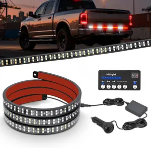 Nilight 49 Inch Strobe Light Strips with Controller, 288LED Flashing Safety Rear Window Tailgate Lights for Truck Trailer Construction Plow Pickup Tow SUV Vehicles, Red White summervibes