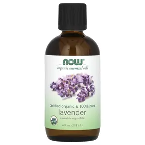 NOW Foods Organic Essential Oils,  Lavender, 4 fl oz (118 ml)
