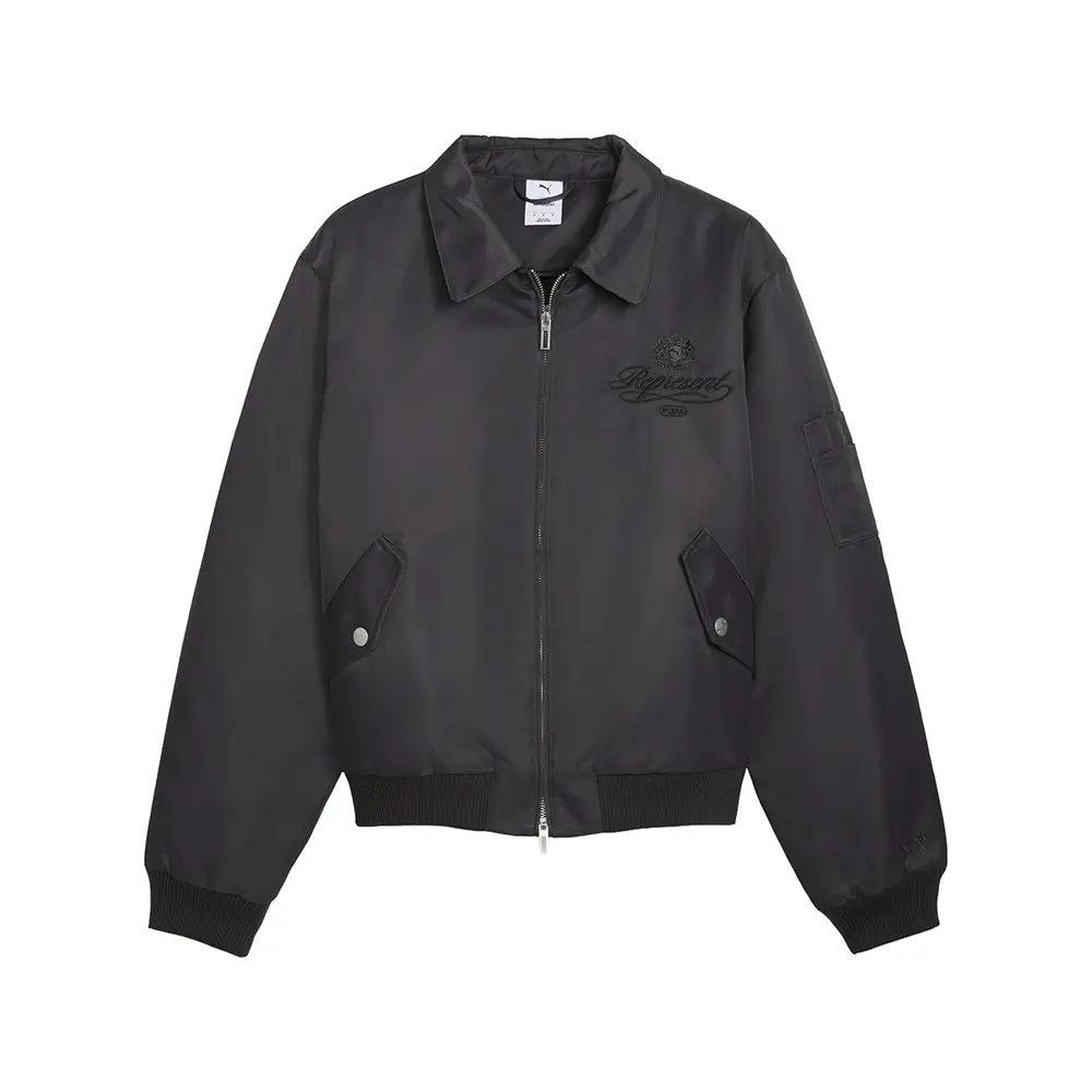 PUMA Mens Represent Bomber Jacket Athletic Outerwear Casual - Grey