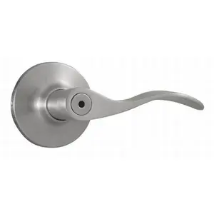 212 MAIN New Haven Zinc Door Security Lock with Adjustable Latch, Full Lip Strike, ANSI Grade 3 Satin Nickel Privacy Door Knob – Motorcycle Lock & Security Accessory, Privacy Door Knobs