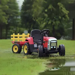 Kids Ride on Tractor with Remote Control, 12V Battery Powered Electric Tractor for Kids Bluetooth USB, 3-Gear-Shift, Safety Belt, 25W&35W Dual Motors