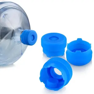 3 Counts/set Reusable Spill-proof Dust-proof Water Bottle Cap, Silicone Water Jug Cap,Mini Replacement Water Bottle Cover, Drinkware Accessories for Home Office Dormitory, Drink Protectors, Blue.