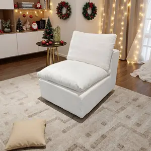 【Memorial Day Gift】NMXVXMN 39.4"x 29.5" x 16.5"Luxurious Chenille Fabric Boneless Bean bag chair Corner Seat for Sectional Sofa,Modular Cloud Couch Deep Seat Sleeper Sofas with Throw Pillows outdoorfun