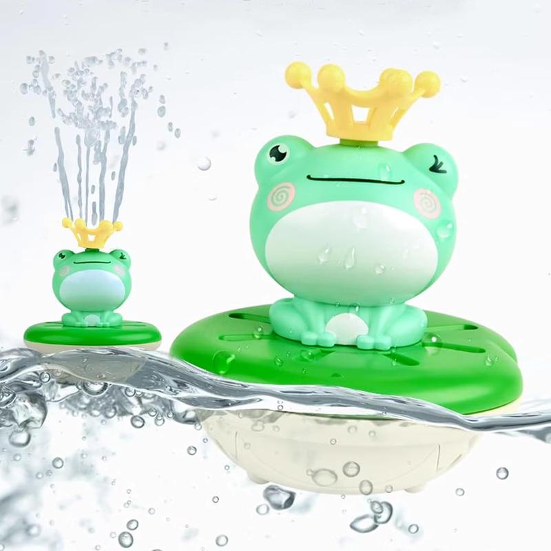 Frog Design Bath Toy with 4 Interchangeable Nozzles Water Sprinkler for Kids Fun Bathtub Toy STEM Learning & Sensory Play Safe BPA-Free Toddler Gift Baby Shower Gift