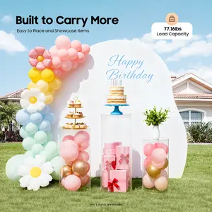 3 PCs Wedding Display Stands, Clear Display Stand, for Decorating Your Living Room, and for a Wedding, Christmas Party or Celebration Ceremonies, or Other Events Decoration