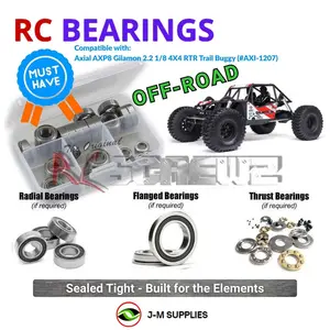 RCScrewZ Rubber Shielded Bearing Kit axi044r for Axial Racing AXP8 Gilamon 2.2 RTR 1/8 Brushed Electric 4X4 Trail Buggy Rock Crawler (#AXI-1207 / AXI-1207T1 / AXI-1207T2) | RCX
