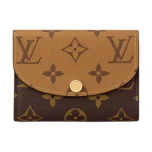 Louis Vuitton Rosalie Monogram Reverse Coated Canvas Flip-Fold Wallet for Women, Brown