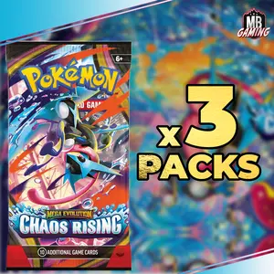 Pokemon: Mega Evolution Chaos Rising (ME04) Booster Pack x3