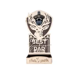 Custom Engraved Wall Mount Bottle Opener – Personalized Gift for Dad, Him, Men – Groomsmen, Wedding, Anniversary, Bar Décor, Christmas