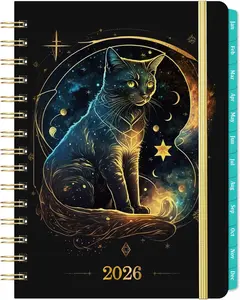 2026 Planner - 2026 Planner Weekly and Monthly, Planner 2026 with Tabs, Jan. 2026 - Dec. 2026, 2026 Calendar Monthly Planner, 8.4" x 6.3",  Pocket + Thick Paper + -Wire Binding -  Planner