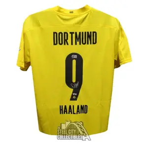 Erling Haaland Autographed Dortmund FC Soccer Jersey - BAS - Fanatics - Fanatics Authentic Certified - Soccer Memorabilia