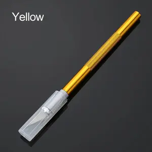 Non-Slip Metal Scalpel Knife Tools Kit Cutter Engraving Craft knives + 5pcs Blades Mobile Phone PCB DIY Repair Hand Tools Cutting Supplies