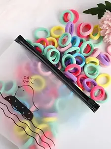 100pcs High-Stretch Seamless Hair Ties, Assorted Color Small Elastic Hair Bands, Casual Hair Accessories for Summer 2026, Elastic Hair Accessory
