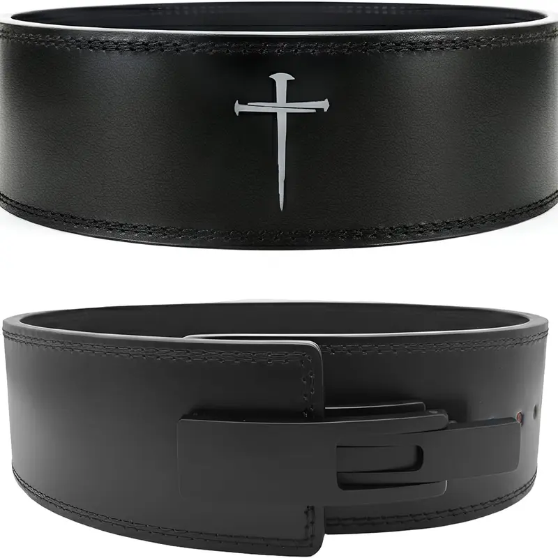 Christian Lever Weight Lifting Belt- 10mm Thick Leather Weightlifting Belt for Men & Women- Durable Leather Weight Belt for Men- High Strength Powerlifting Belt- Squat Belt, Deadlifting Belt
