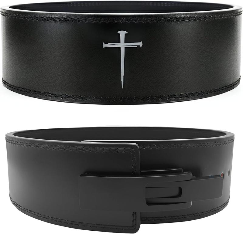 Christian Lever Weight Lifting Belt- 10mm Thick Leather Weightlifting Belt for Men & Women- Durable Leather Weight Belt for Men- High Strength Powerlifting Belt- Squat Belt, Deadlifting Belt