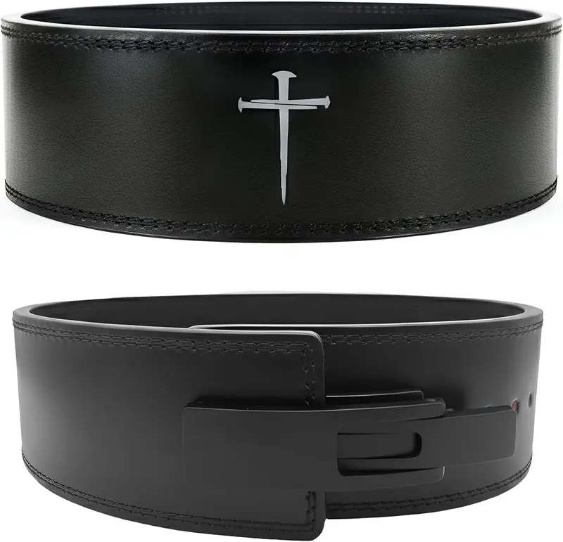 Christian Lever Weight Lifting Belt- 10mm Thick Leather Weightlifting Belt for Men & Women- Durable Leather Weight Belt for Men- High Strength Powerlifting Belt- Squat Belt, Deadlifting Belt