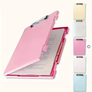 Pink File Folder Organizer Box, 1 Piece, Desktop Document Storage Container, Letter Size Paper Holder, Collapsible Magazine Rack, Home Office Desk Supplies