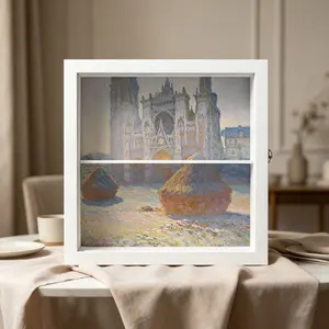 1Pcs or Oil Painting Aesthetic Storage Box, Retro Home Decor Cabinet, Durable Acrylic, Safe for Fragile Items, Unique Gift
