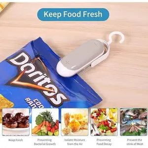 Mini Bag Sealer, Portable Heat Vacuum Sealers Plastic Sealer, 2 In 1 Heat Seal And Cutter Mini Food Sealer For Plastic Bags Food Storag