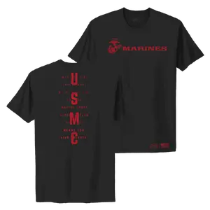 USMC - Women's Lives Forever Boyfriend Fit T-Shirt - Black