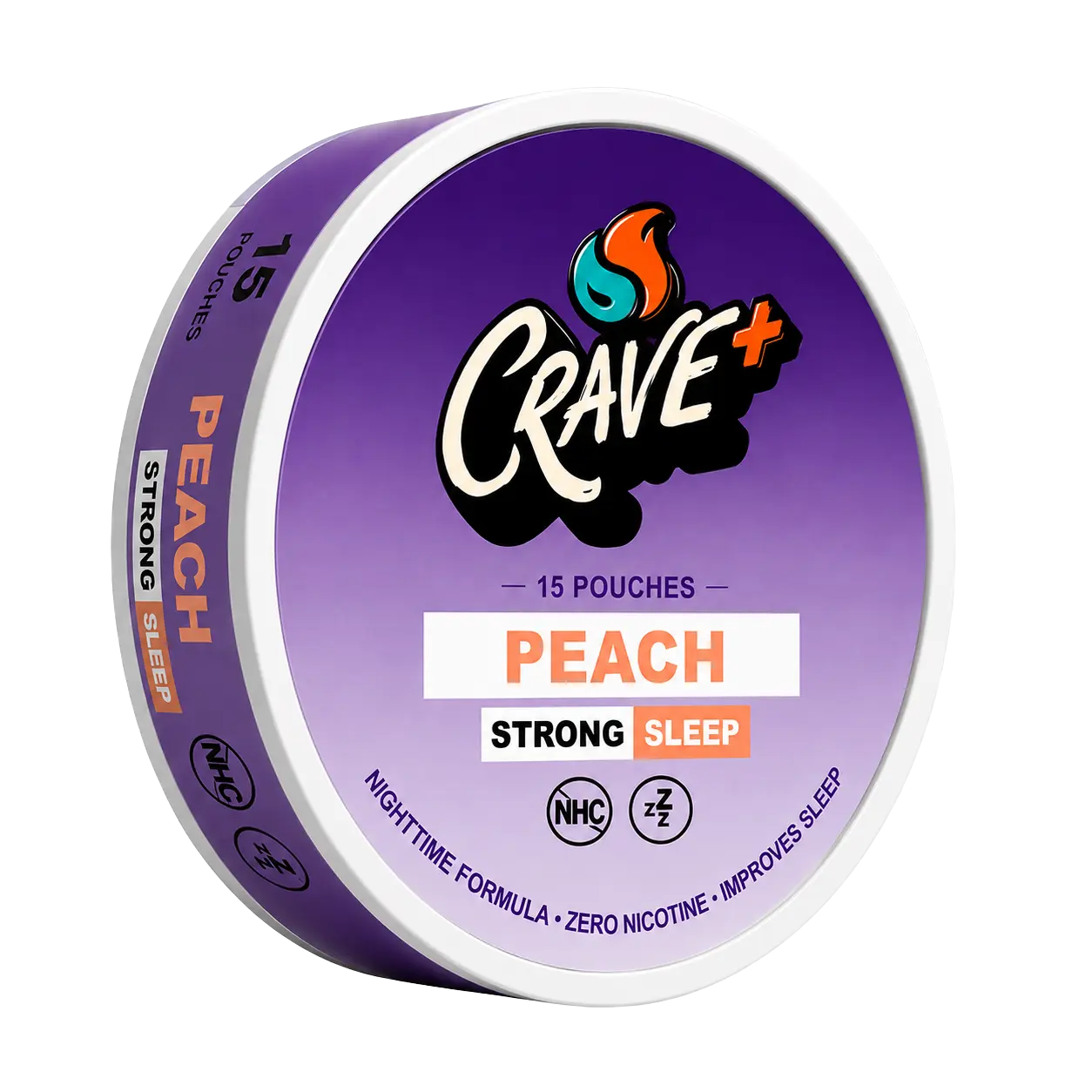 CRAVE Sleep Pouches - Peach - 15 Count - Caffeine & Nicotine-Free
