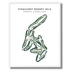 Pinehurst Resort No. 2 Country Club, North Carolina - Printed Golf Courses Artistic Decor Poster Wall