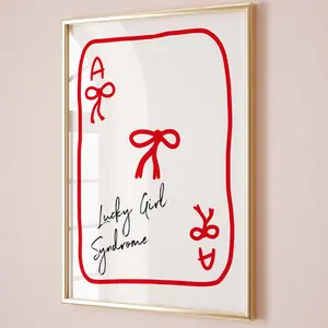 Lucky Girl Syndrome Hand Drawn Red Bows Collage Prints, Coquette Room Decor, Trendy Ace Of Hearts Poster, Red Bow Art, Poster Prints No Framed, Gifts For Men, Art Prints, Dorm Room Decor, Modern Wall Art, Gifts For Valentine's Day Birthday