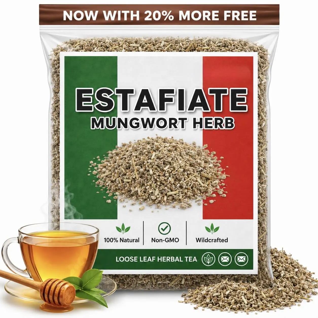 5oz Estafiate Herbal Tea 100% Natural Hojas de Estafiate – Mexican Mugwort (Artemisia ludoviciana Tea for Digestive Health, Liver, Women Cycle, Relaxation Traditional Loose Leaf Tea IMPORTED FROM MEXICO