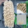 ISEE HAIR 613 Blonde Crochet Human Hair Extensions Burmese Curly & Body Wave – Pre-Looped Boho Braids Hair, Knotless Crochet Braids, Goddess Protective Style, Natural Volume Hair Styles #TikTokShopFallDealsForYou