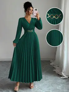 Pleated , Suitable For Back To School, Birthday, Wedding elegant  women valentine's day dress