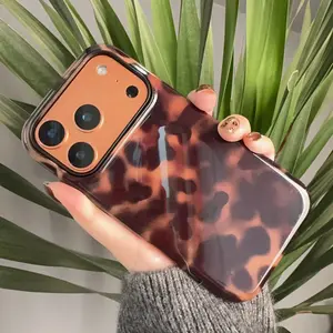 Tortoiseshell Leopard Print MagSafe Phone Case |   Dual-Layer Shockproof |   Stylish Daily & Luxury Gifting |   Glossy Amber Tortoiseshell Chic Aesthetic (Compatible with iPhone 13-17 Pro Max)
