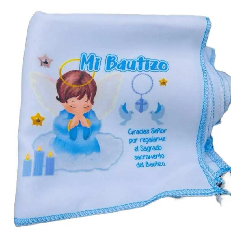 Baptism Themed Disposable Polyester Napkins - 12pcs, 10x10in, Heat-Resistant Disposable Tableware for Baptism Celebrations, Bautizo Party Supplies