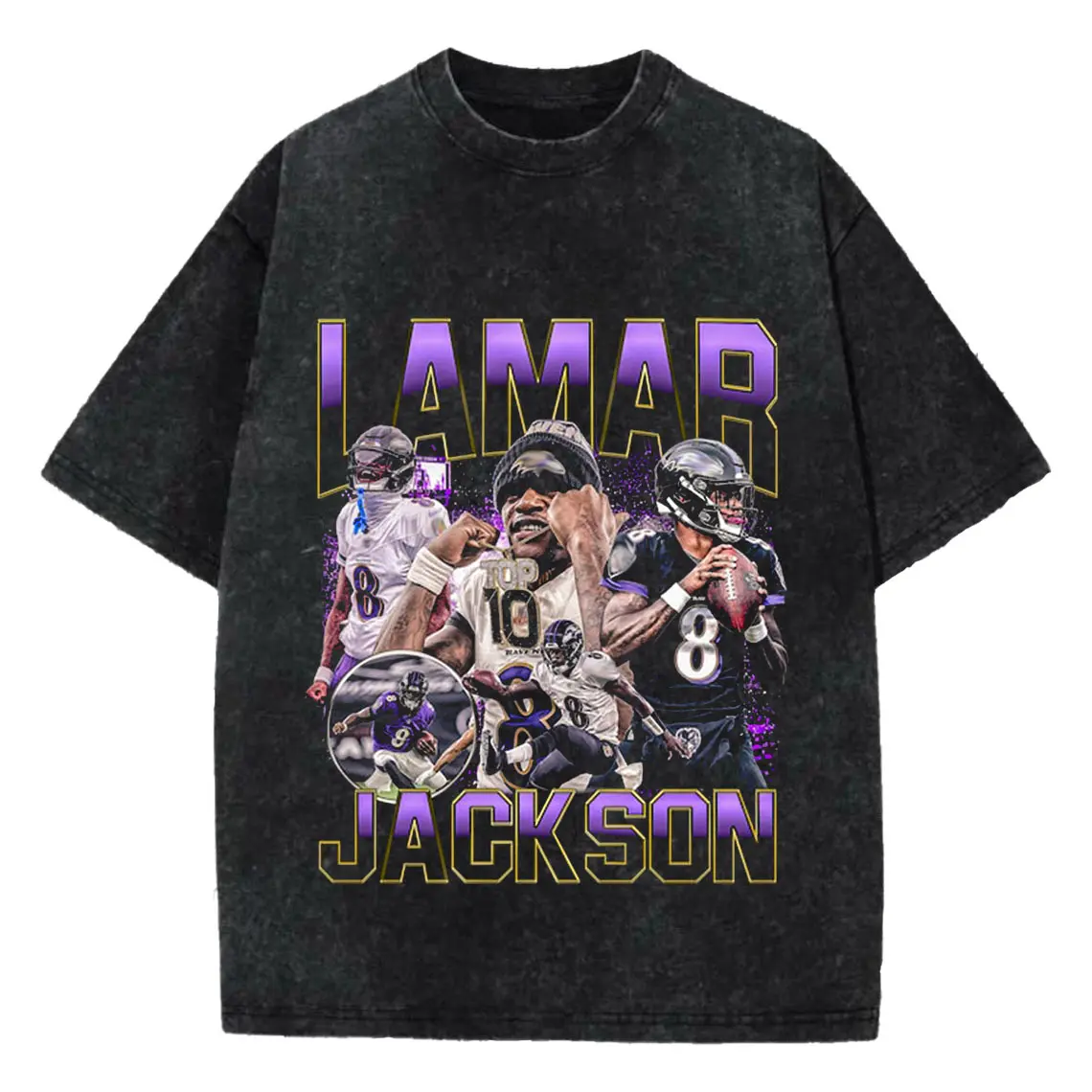 Lamar Jackson Bootleg Shirt, Baltimore Football Retro Graphic 90s Tee, Vintage Wash T-shirt, Gift For Fan, Gift for him