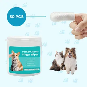 100/200pcs Dog Ear Wipes, Ear Wipes for Dogs and Cats, Easy to Use,Ear Finger Wipes for Dogs, Dog Ear Cleaning Wipes for Pets,Cat Ear Wipes, Dog Ear Cleaner Wipes