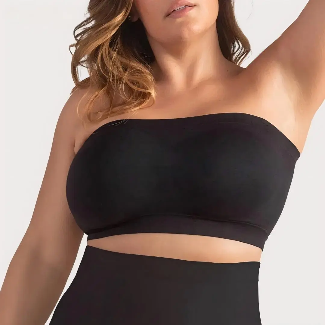 Women's Clothes Basic Piece Chic Muse Style Truekind Wireless Strapless Bandeau Bra - Anti-Slip Grip, Removable Convertible Straps, Comfortable - Mother's Day Gift