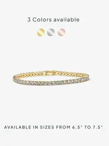 CK2-B Zircon Tennis Bracelet, Full Diamond, Simple, Versatile, Stackable, Fashionable, Light Luxury, Diamond-Enhanced Jewelry for Men and Women, Tennis Chain