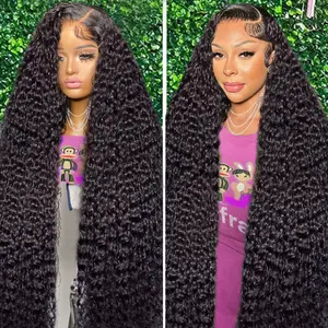 Msgem Hair  200% Density  13x6 Water Wave Human Hair Wig HD 13x6 Full Frontal Wavy Wigs Human Hair with Drawstring Beginner Friendly Curly Wig for Women Daily Wear #SummerVibes #Weeklydeals