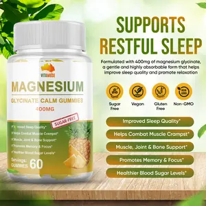 Magnesium Glycinate Calm Gummies Pineapple 400 MG 60 count