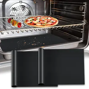 2 Pack Oven Liners for Bottom of Oven - Heavy Duty Non-Stick Mats, 17”x25” Reusable Liners for Electric, Gas, and Toaster Ovens - BPA & PFOA Free