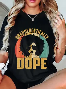 100% Cotton Unisex Unapologetically Dope Black Pride Melanin African American Short Sleeve T-Shirt