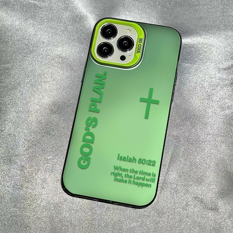 Unique GOD'S PLAN Patterns Phone Case Combining A Bold Faith Design And Premium Clear Finish Merging Religious Spirit With Timeless Fashion Sense For iPhone 17.16.15.14.13.12.11.X.XS.XSMAX.XR.8.7