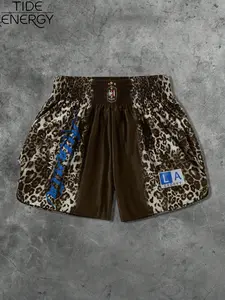 Men's Leopard Print Boxing Shorts, Vintage Street Style Design, Featuring Atlanta Groovy & La Groovy Prints, Trendy and Unique Fashion